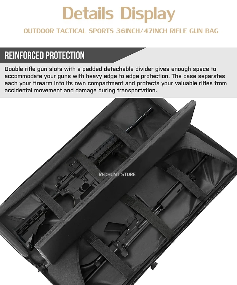Двойная длинная Фотосумка 36 дюймов/90 см рюкзак для тактической винтовки мягкая