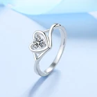 Женское кольцо с бриллиантом, обручальное кольцо из серебра пробы с муассанитом