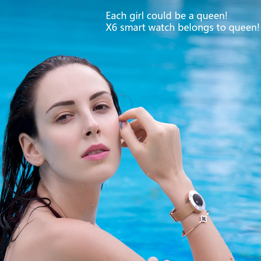 Смарт часы водонепроницаемые IP68 фитнес трекер анти потеря женские Bluetooth