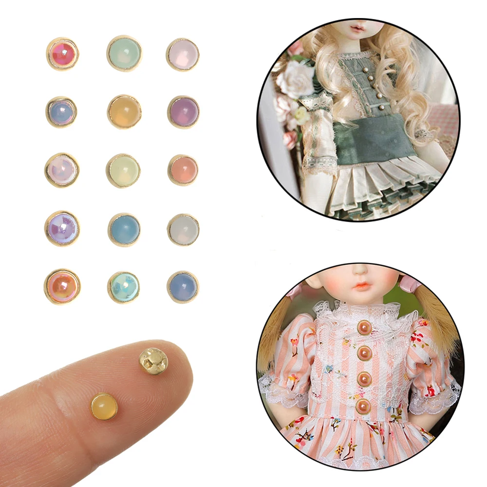 20 шт. милые крошечные жемчуг кукла кнопок 4 мм Мини декоративных пряжек для DIY