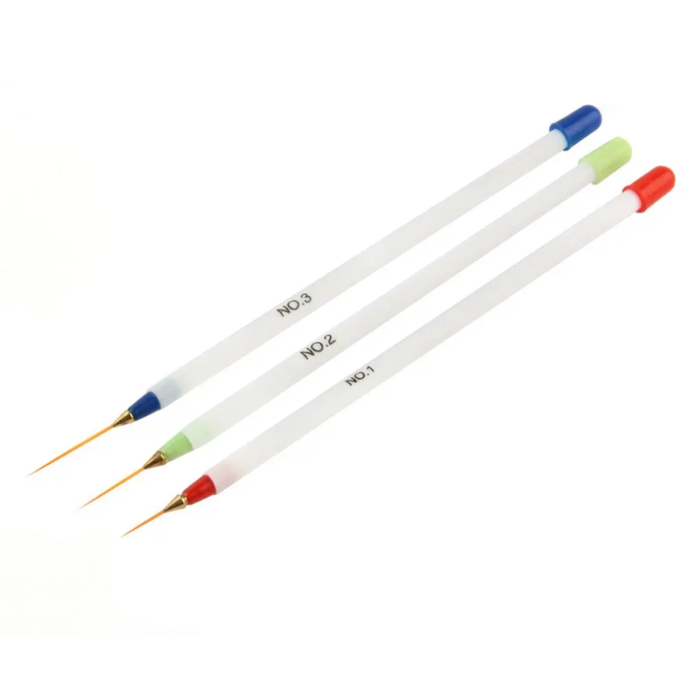 Nail Art Equipment3Pcs дизайн ногтей DIY для рисования Рисование нанесение полос Гель лак
