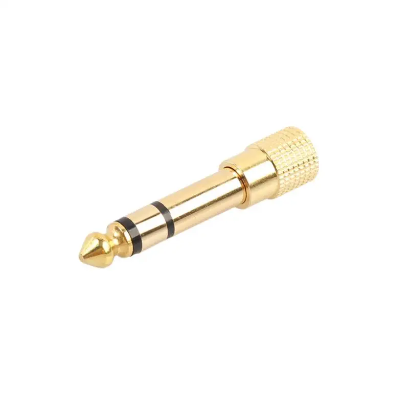 

2020 New Jack 6.35mm Male Plug To 3.5mm Female Connector 6.35 3.5 Mm Converter For Headphone Amplifier Audio Adapter Microphone