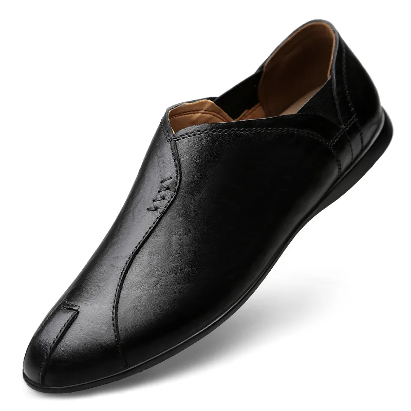 Модная брендовая мужская обувь Роскошные мужские туфли из натуральной кожи на