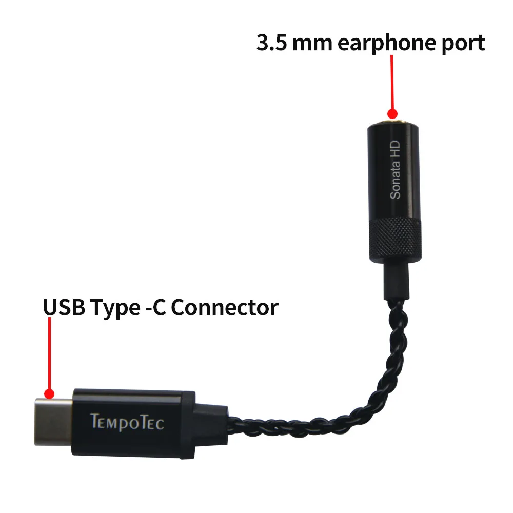 Усилитель для наушников TempoTec Sonata HD ii типа C до 3 5 мм HiFi USB DAC 32 бит 384 кГц DSD128 Android