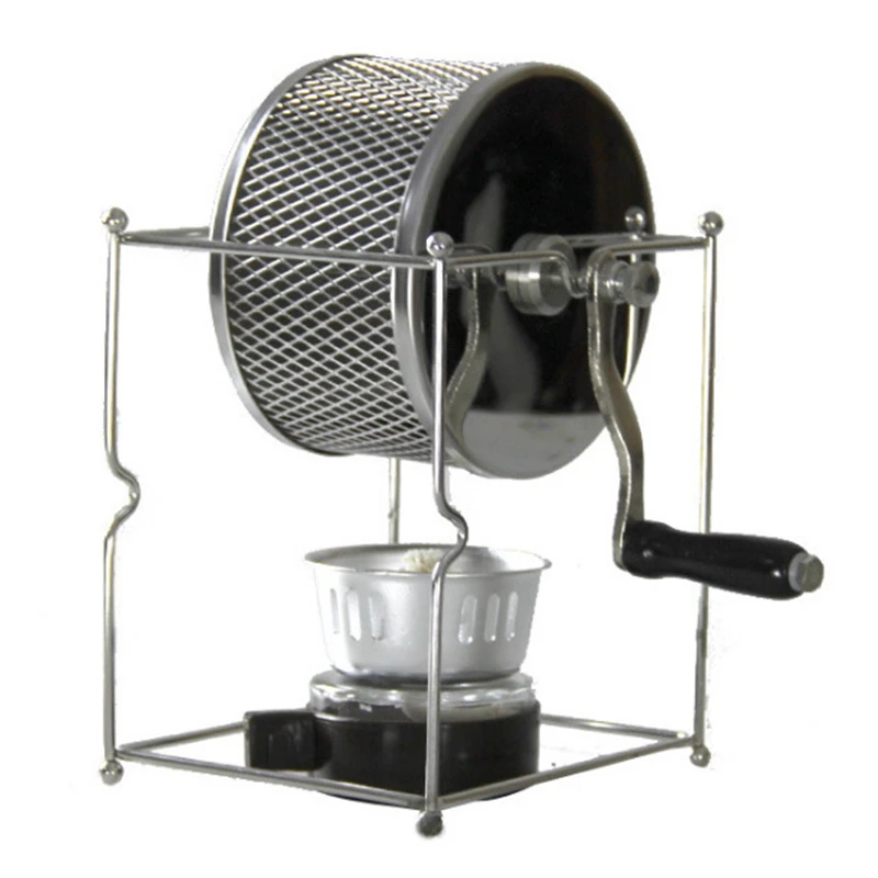 

Portable Manual Handy Coffee Bean Roaster Set Stainless Steel Mill Hand Crank
