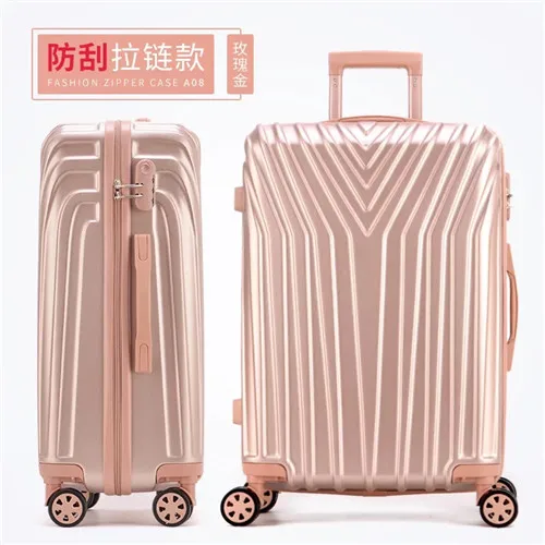 Zipper KLQDZMS 2" 22" 24'2" 29 дюймов ABS+ PC чемодан на колёсиках Молния и алюминиевая рама тележка Дорожный чемодан для поездки - Цвет: Zipper