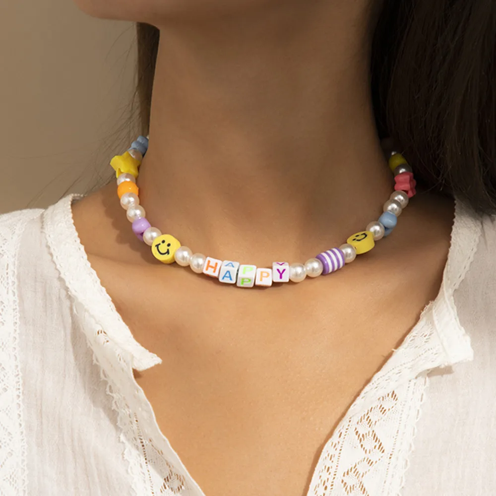 Ожерелье DIEZI женское с искусственным жемчугом и цветком | Украшения аксессуары