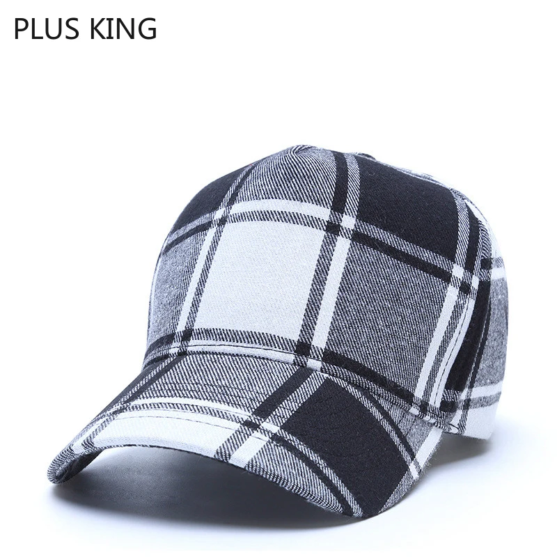 Высококачественная клетчатая бейсбольная кепка для мужчин и женщин синяя