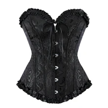 Sexy mulher bustier rendas acima espartilho superior desossado cintura trainer lingerie overbust espartilhos corpo shaper mais tamanho (2)