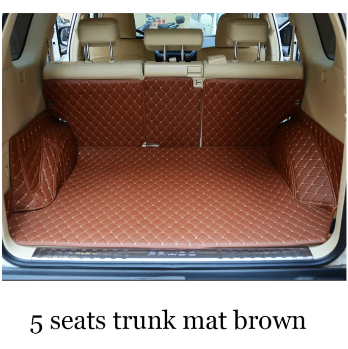 2017 Leather Car Trunk Mat Cargo Liner for Toyota Land Cruiser Prado 2010-2019 2018 2019 Carpet 120 interior accessories | Автомобили и