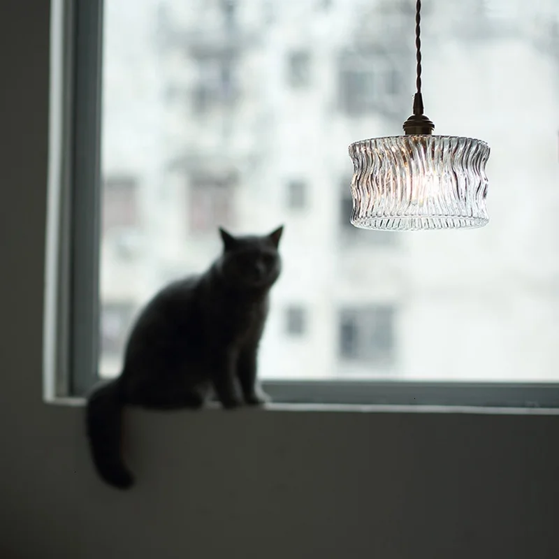 2019 современная простая стеклянная люстра с лампочками для столовой освещение