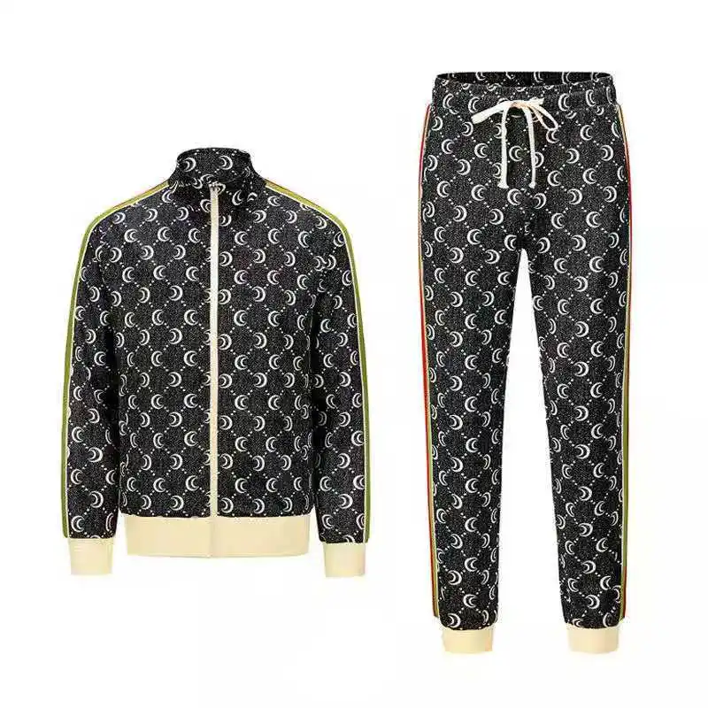 

Sportswear men's new lovers' wear spring and autumn clothes women's fashion ribbon leisure two-piece suit Street hip hop