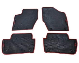 

No Odor Latex Carpets for 2006-2017 Peugeot 307 Car Floor Mats Waterproof Durable Easy To Clean Rubber Car Rugs