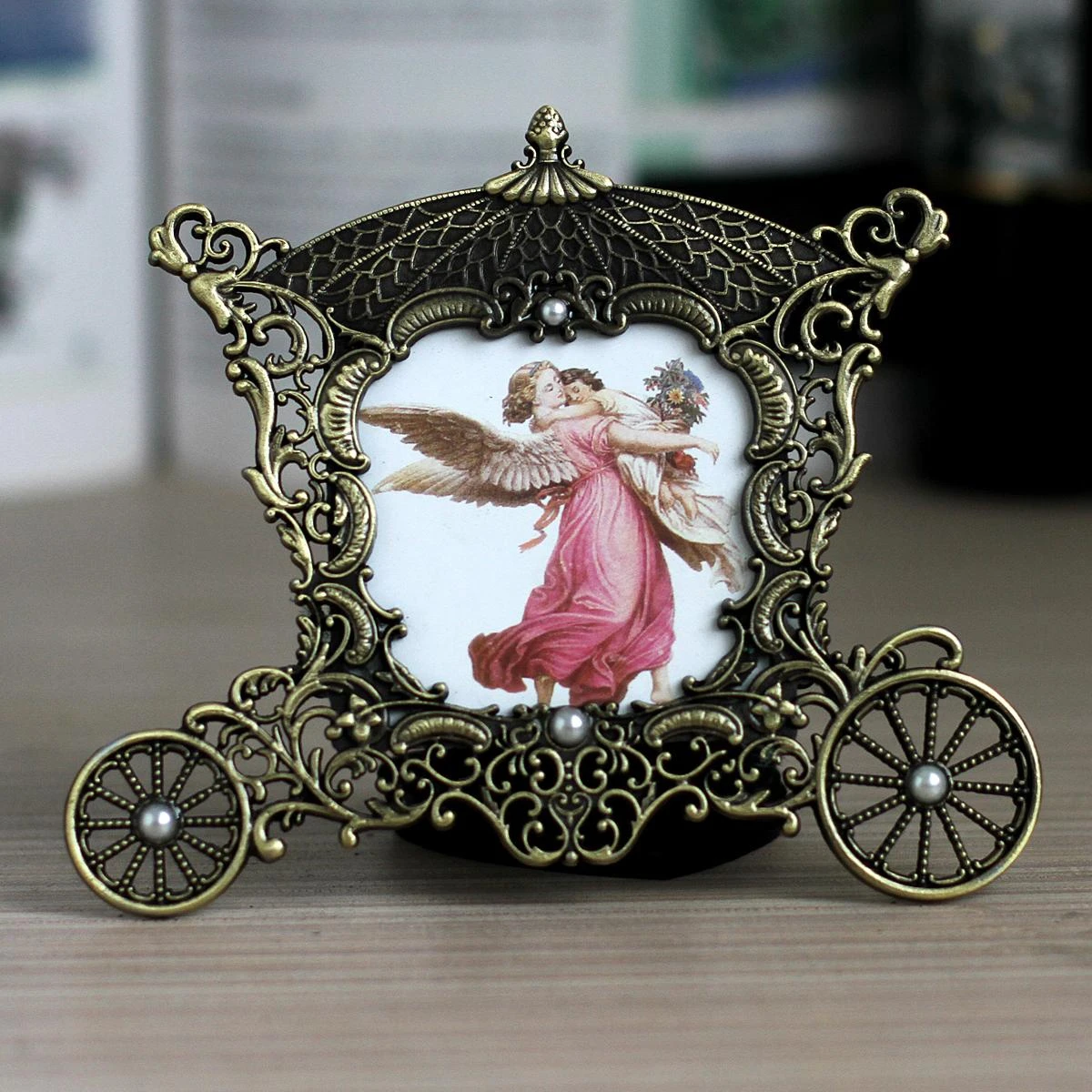 Металлическая винтажная фоторамка Классическая маленькая украшение комнаты