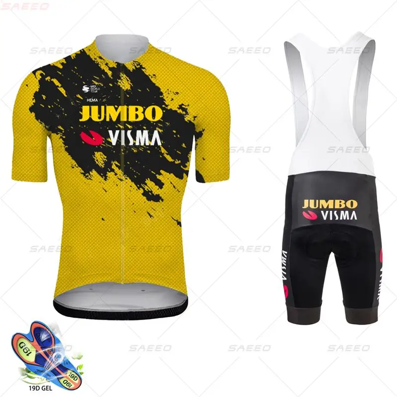 

JUMBO VISMA 2021 Spain Team Cycling Jersey 19D Bike Shorts Suit Ropa Ciclismo Men Summer Bicycle Maillot Pants Clothing MTB Wear