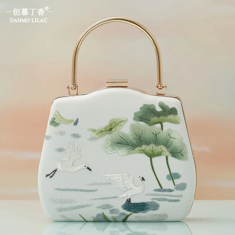 

Wind hand Hanfu Messenger Handbag chain cheongsam bag Suzhou embroidery gift