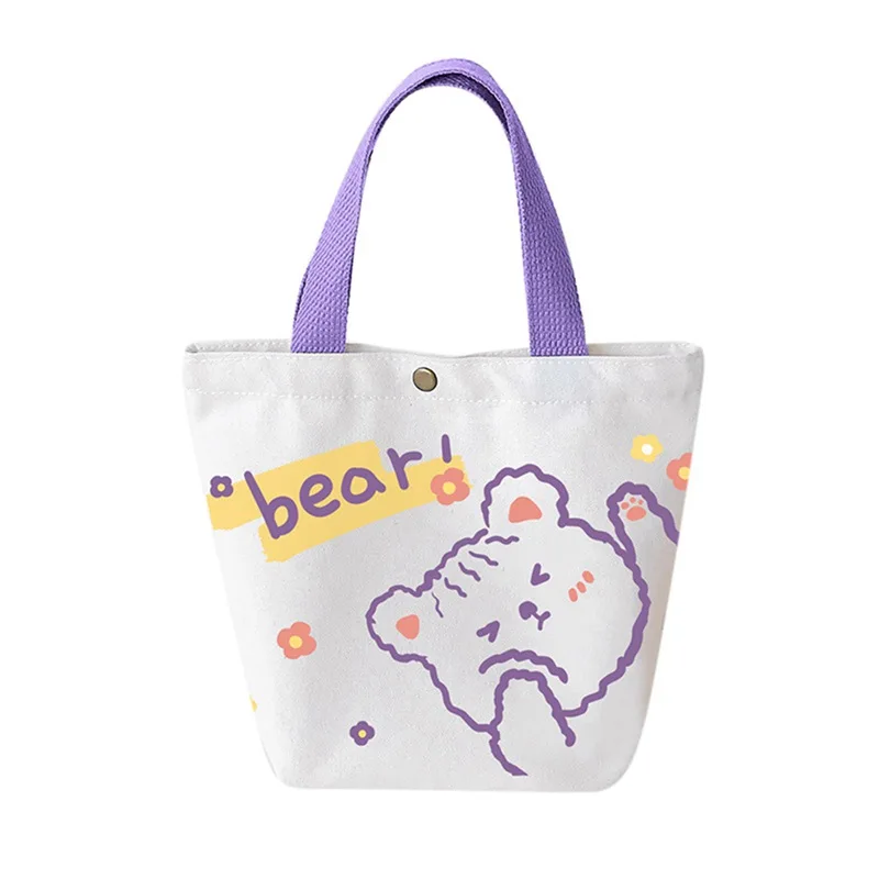 

Ladies Handbags Cloth Canvas Tote Bag Animal Letters Pattern Shopping Travel Women Eco Reusable Shoulder Shopper Bags