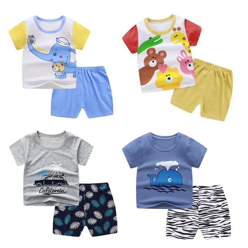 Детская одежда для маленьких мальчиков комплект девочки из хлопка Одежда детей