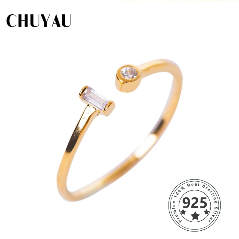 Женское и мужское кольцо из серебра 925 пробы с цирконом|Кольца| |