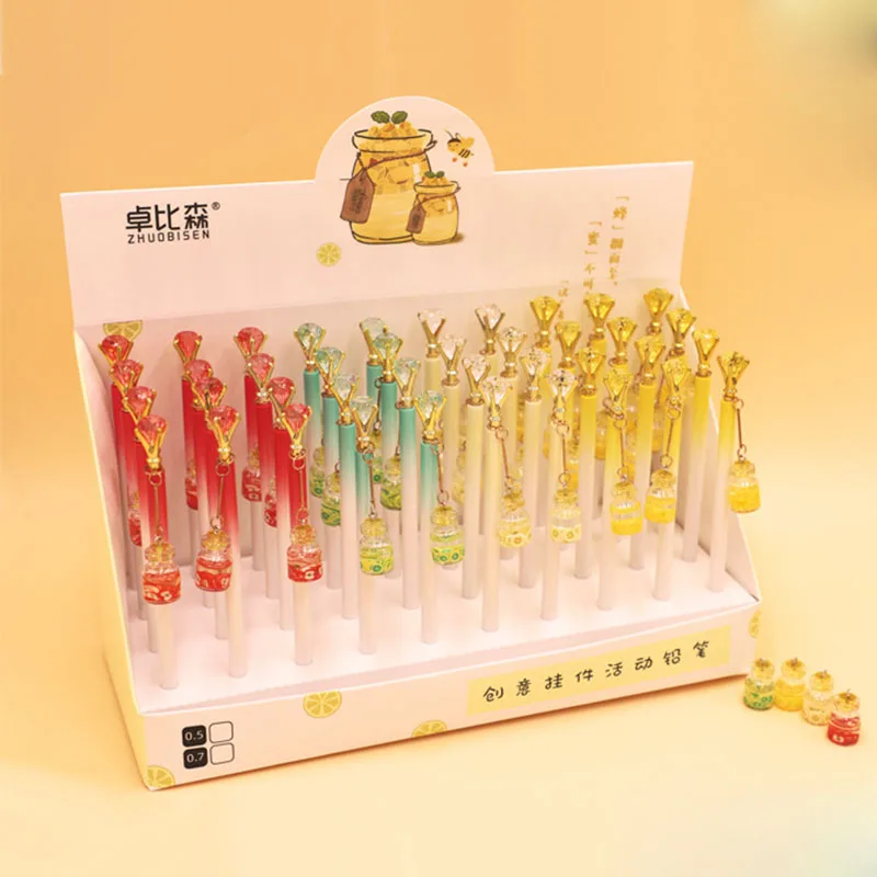 

40 шт./лот, креативный фруктовый кулон, механический карандаш, милая Студенческая автоматическая ручка для детского школьного офиса