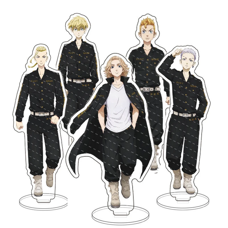 

Anime Tokyo Revengers Figure Stand Acrylic Manjiro KenTakemichi Hinata Atsushi Cosplay Standing Model Plate Desk Decor Fans Gift