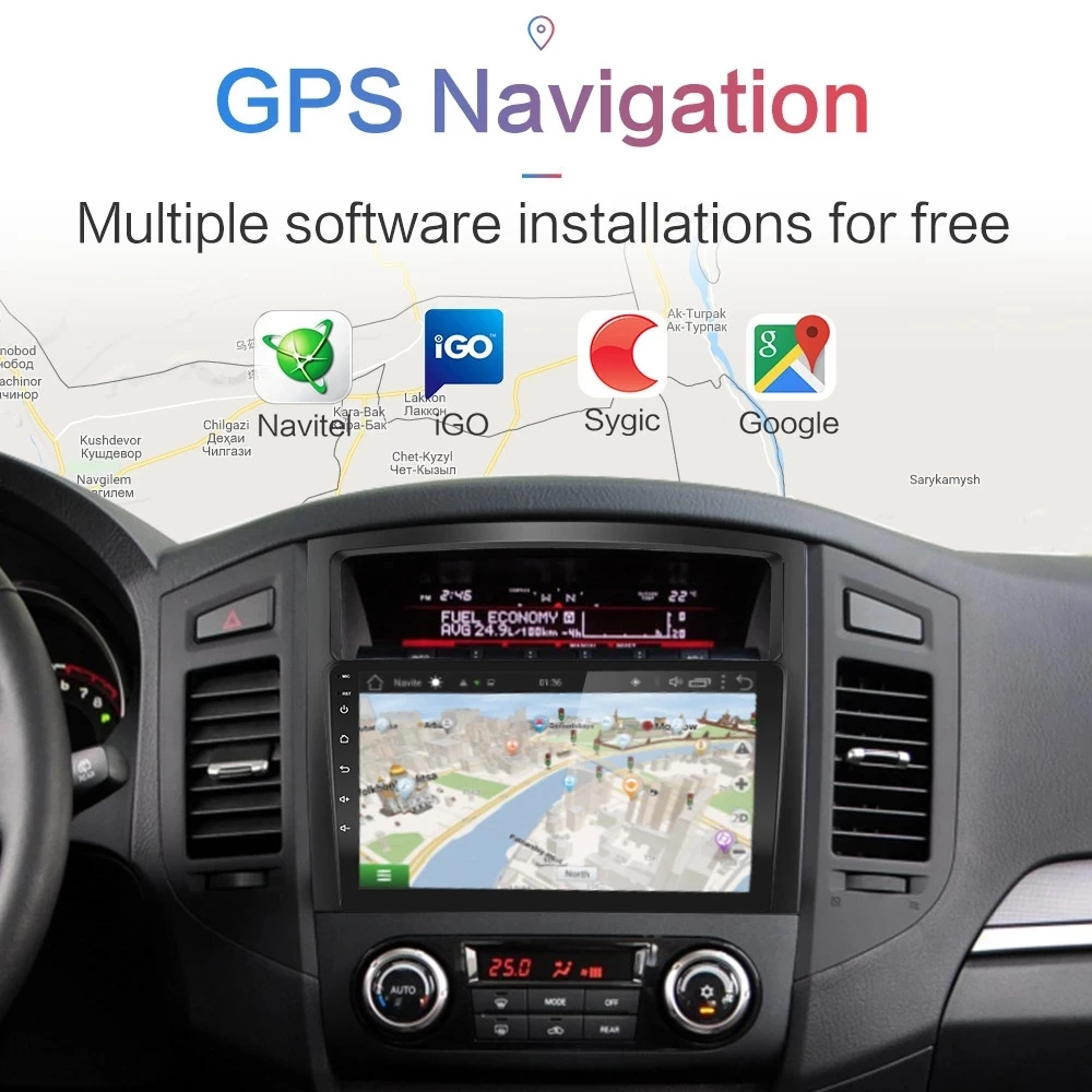 Автомагнитола pro 2 din мультимедийный видеоплеер GPS-навигатор 2G + 128G Android 10 для Mitsubishi