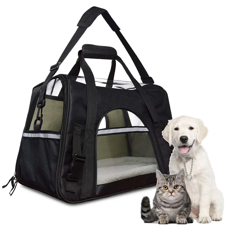 

Переноска для домашних животных, водонепроницаемая переноска для домашних животных с флисовой подкладкой, переносная сумка-тоут для кошек ...
