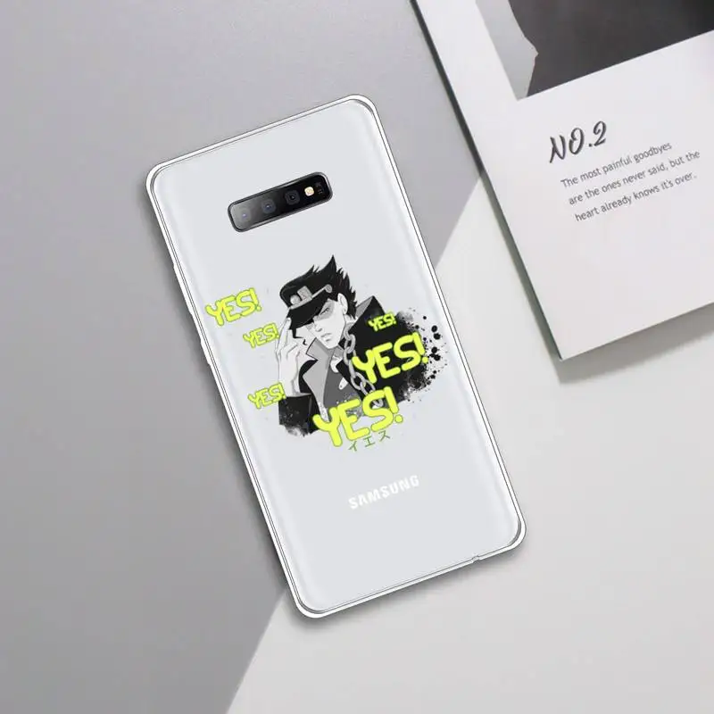 

JOJOS BIZARRE ADVENTURE JoJo Anime Phone Case Transparent For Samsung Galaxy A 71 21s S note 8 9 10 plus 20 ultra