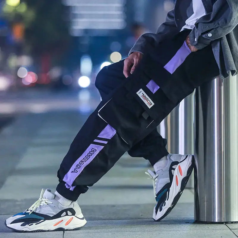 Мужские уличные брюки-карго черные комбинезоны в стиле хип-хоп 2020 мужские