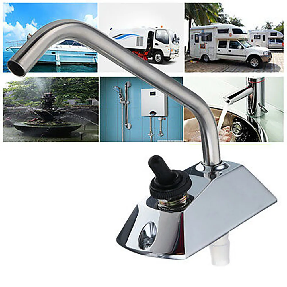 

12V 3.5A Galley Electric Water Pump Tap Faucet Water Tap 360 Rotation Water Pump Switch Smart High Pressure For Caravan Boats