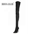 2020 г., женские сапоги до бедра пикантные Сапоги выше колена из эластичной ткани для женщин, модные осенне-зимние высокие сапоги женская обувь