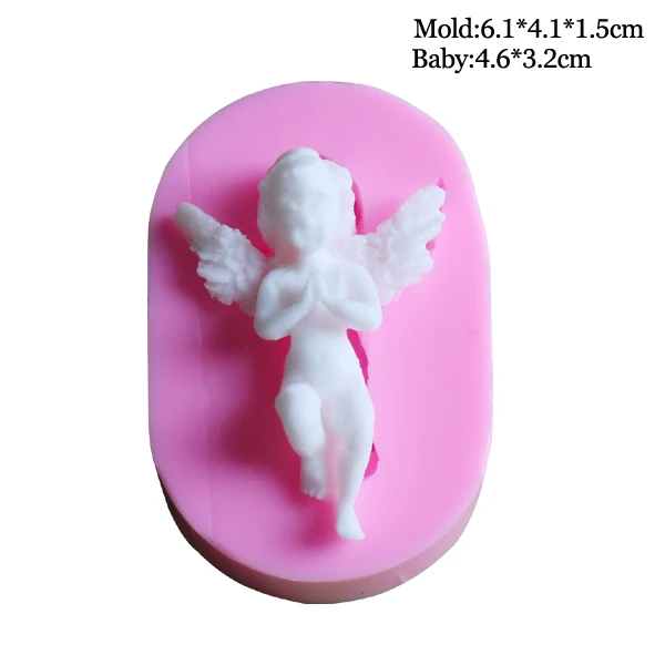 D Sugarcraft Ангел Детские Силиконовые формы для украшения торта инструменты помадка шоколадный смолы глины плесень кухня выпечки Плесень C388 - Цвет: D
