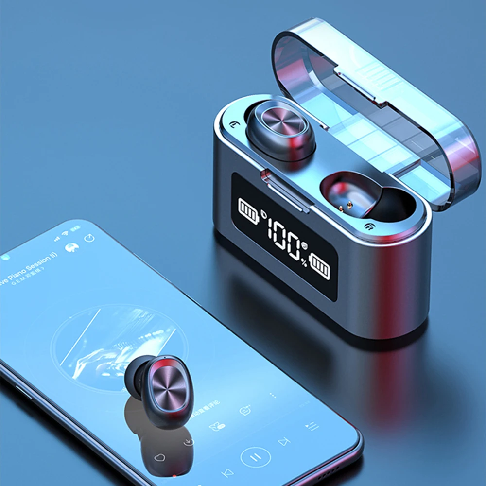 

TWS F9-279 Bluetooth Wireless Earphones Sport Headsets In Ear Earbuds With Mic LED Power Display Charge Box Music Play Headse