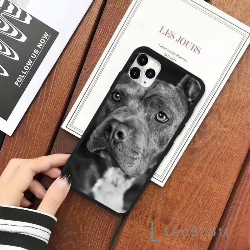 

Pit Bull Lovely Pet Dog Pitbull Phone Case for iPhone 11 12 pro XS MAX 8 7 6 6S Plus X 5S SE 2020 XR Soft silicone