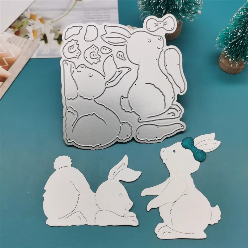 Пасхальный кролик штампы и Скрапбукинг для изготовления бумаги вязание крючком