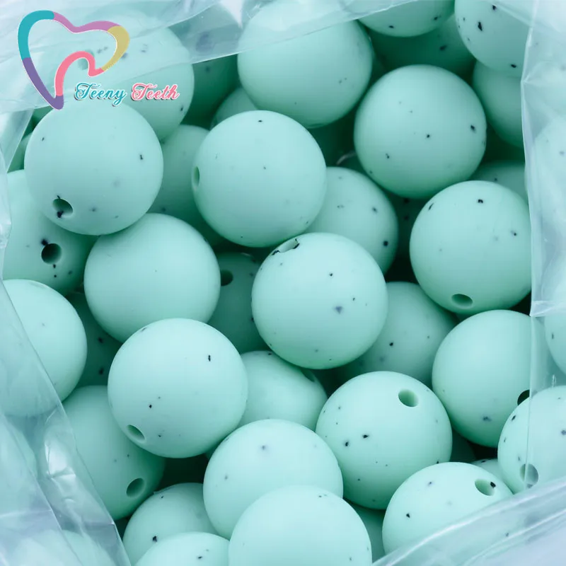 

Бусины круглые Мятные, 12-15 мм, 10 шт.