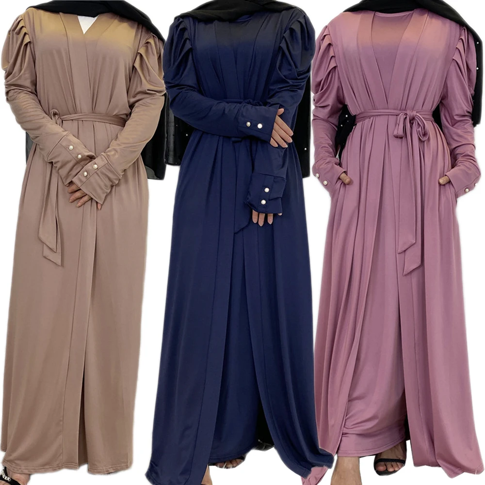 

Dubai Muslim Women Hijab Dress Open Abaya Cardigan Kimono Kaftan Turkey Robe Eid Ramadan Islam Jilbab Arab Clothing Middle East