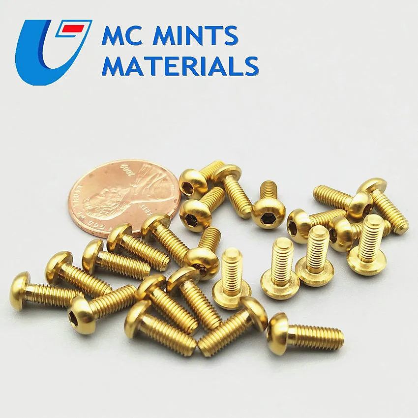 Титановый болт для модели самолета M2.5 x 6 810 мм Gold Ti Bolots класс 5 шт титановые винты