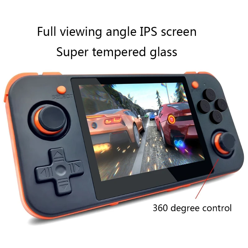 Billig RG350 Retro Spiel Konsole Linux System Handheld Video Spiel Player Mit Gebaut-in 2500mAh Batterie 2500 + Spiele 3,5 In IPS
