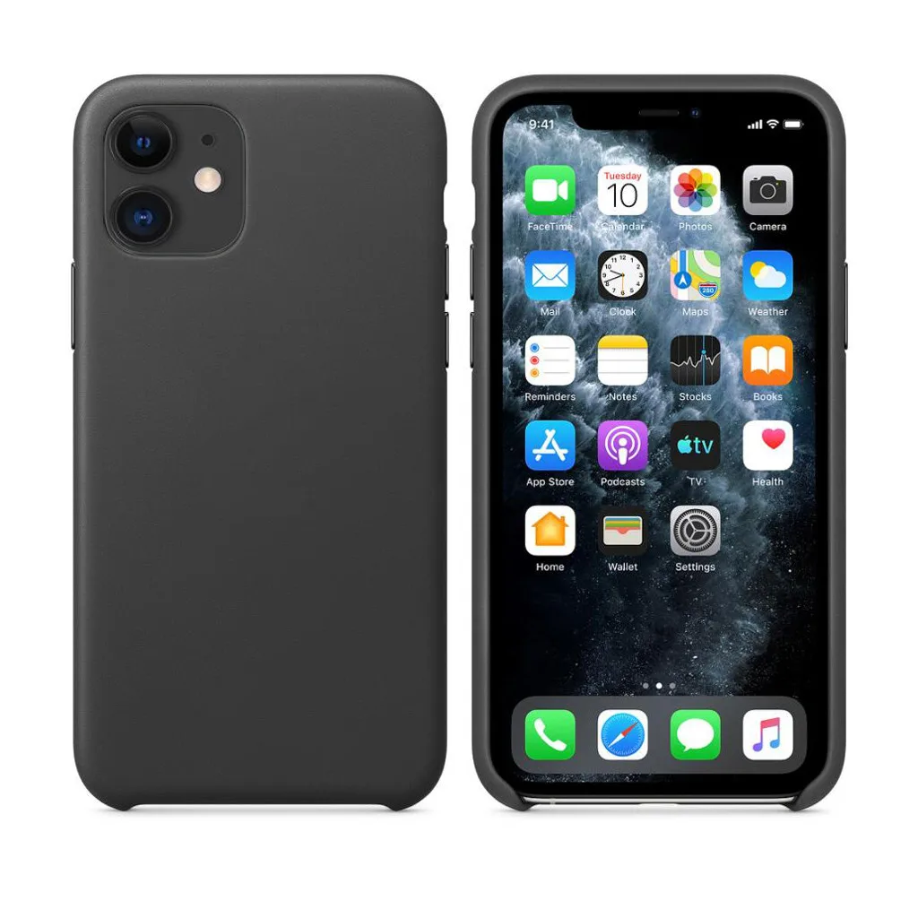 Оригинальный официальный логотип чехол из натуральной кожи для iphone 11/iphone 11 pro/iphone