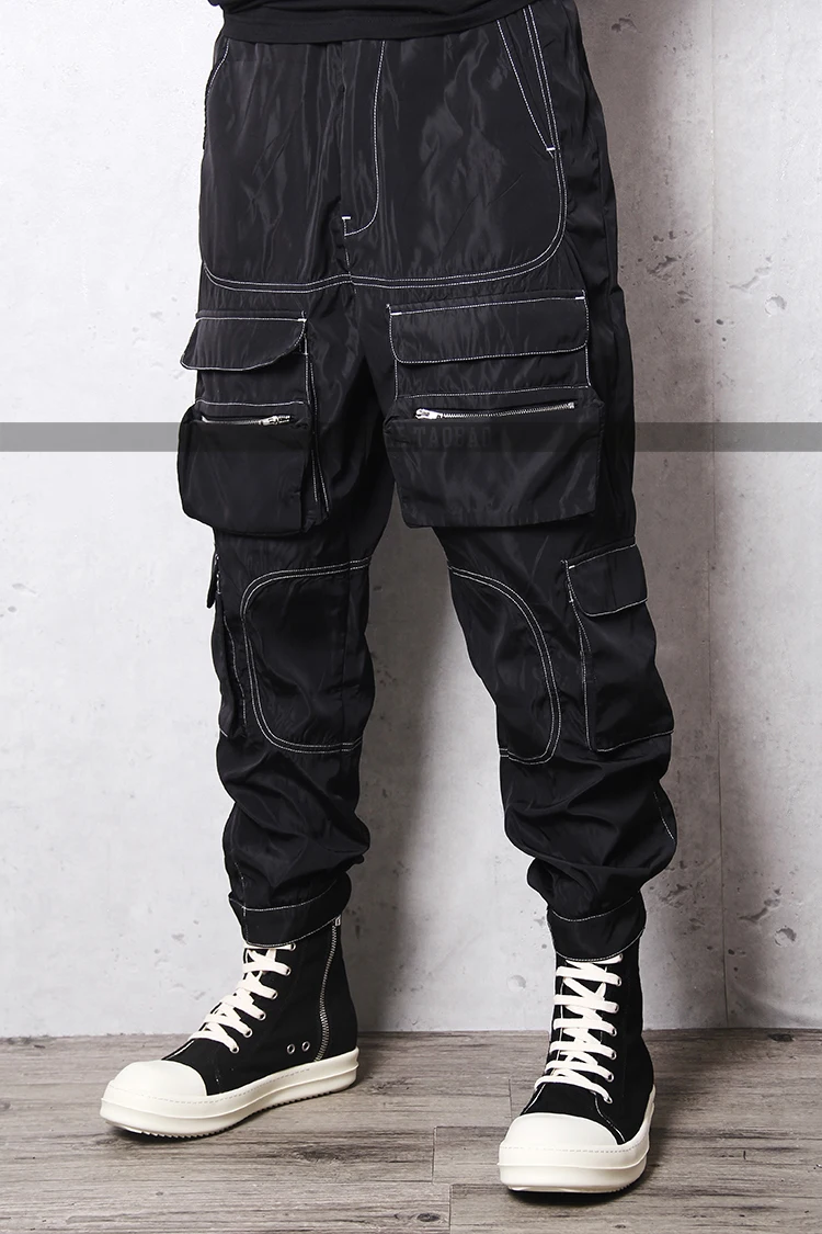 2020 New Men's clothing GD Hair Stylist fashion Catwalk High street hip hop Loose legged casual pants with reverse stitching