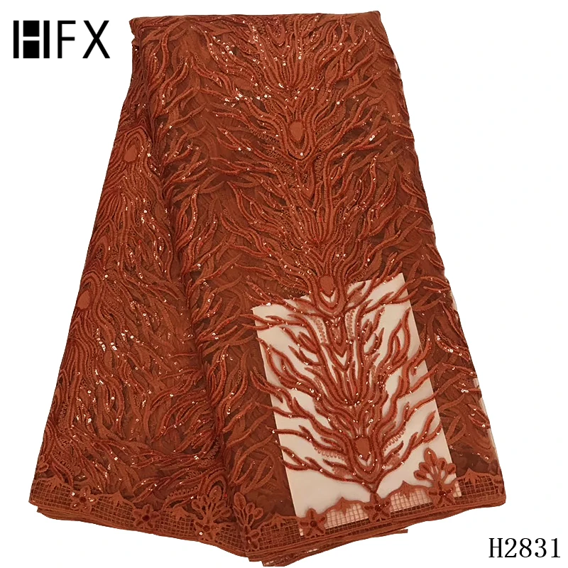 HFX африканская кружевная ткань нигерийская блестящая и вышитая ФРАНЦУЗСКИЙ Тюль