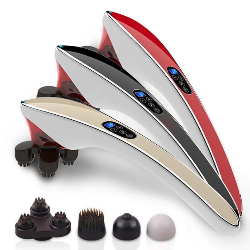 

Массажер ручной Электрический с 4 массажными головками, 4 режима, 4 режима