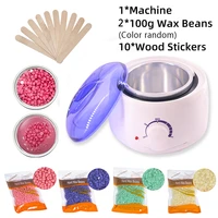 wax machine heater wax dipping pot hair removal wax beans wood stickers waxing kit cera depilatoria depilation epilator