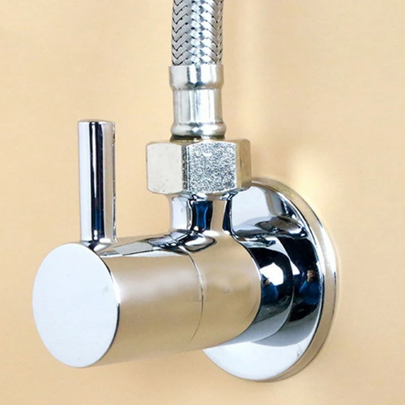 

Water Control Valve Faucet Angle Valve Brass Diverter Toilet Valve Control Kitchen Accessories Solid Brass Chrome Plated