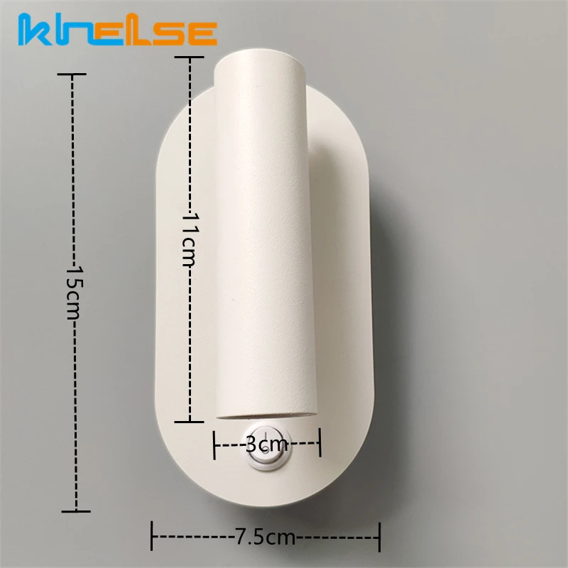 Овальные прикроватные светодиодные Настенные светильники с переключателем