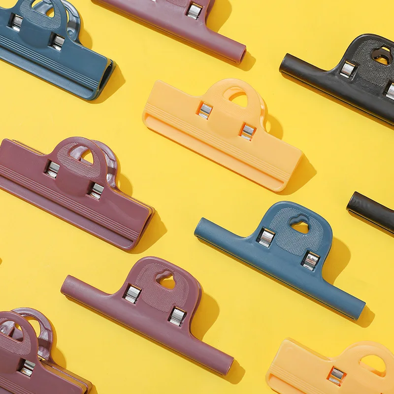 

Colorful Sealed Clips Portable Practical Food Sealing Clamp Clip Powder Food Package Bag Multifunctional Home Snack Sealed Clip