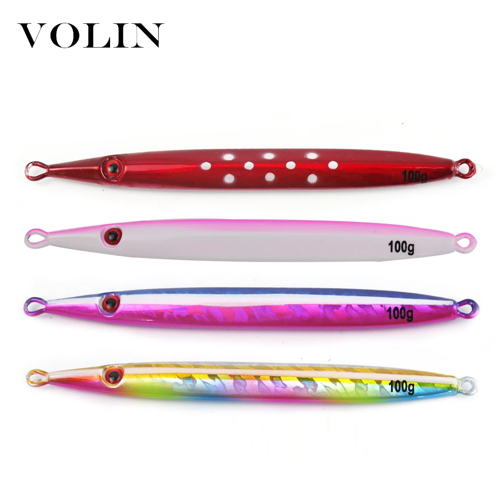 

VOLIN NEW Slow Jigging Metal Lure 1pc 150g 170g 200g Saltwater Metal Fishing Lure with Good Bronzing paper Artificial Bait