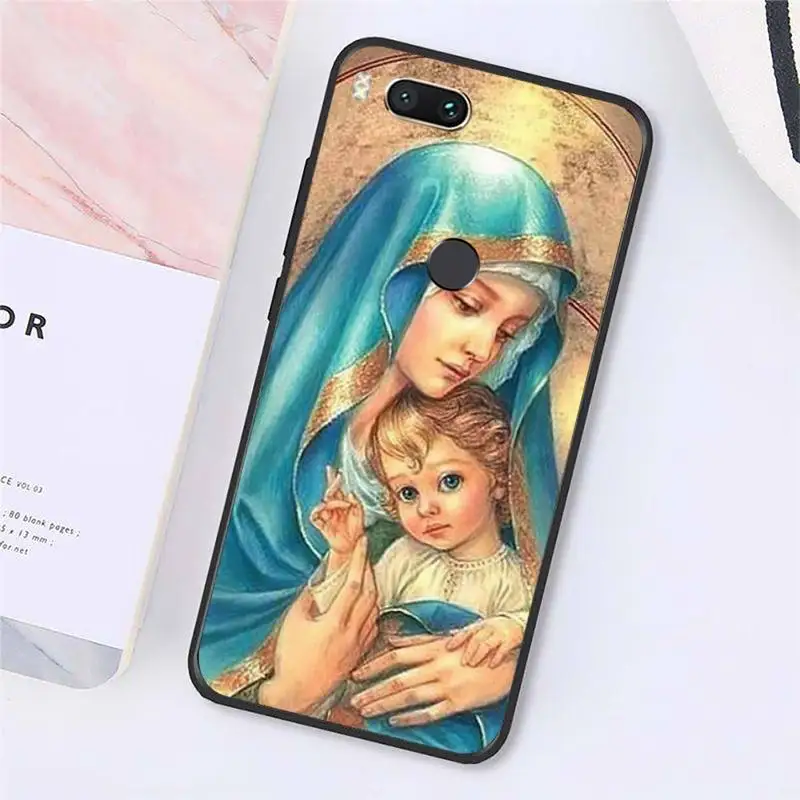 

Virgin Mary portrait pattern Phone Case For Xiaomi Redmi note 7 8 9 t max3 s 10 pro lite cover funda coque shell