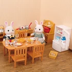 Кукольный домик семья животных, миниатюрные игрушки 112, куклы для девочек, аксессуары для спальни, ванной, кукольный домик, набор для кукол